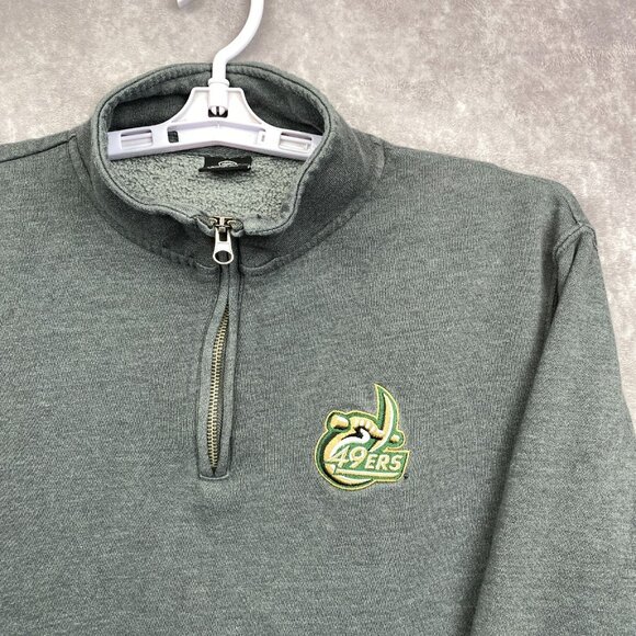 UNC Charlottle 49ERs Top Of The World Sweatshirt Mens M 1/4 Zip Gray NCAA Sports - Picture 3 of 8